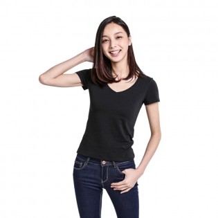 Футболка Xiaomi Mi V-neck T-shirt Women Black S 1161000026